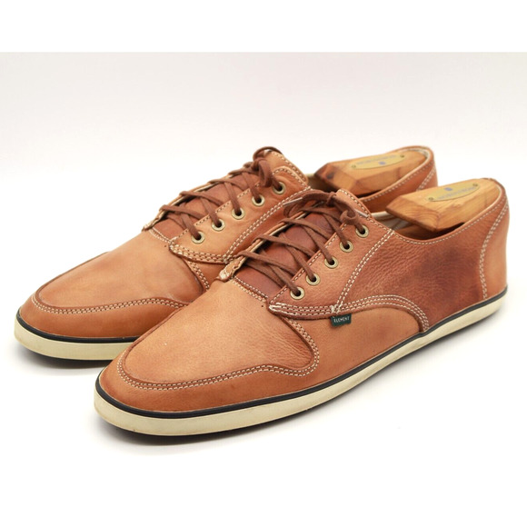 Element Mens Recycled Vegan Tan Brown Leather Skateboard Shoes Size 11 - Picture 3 of 8